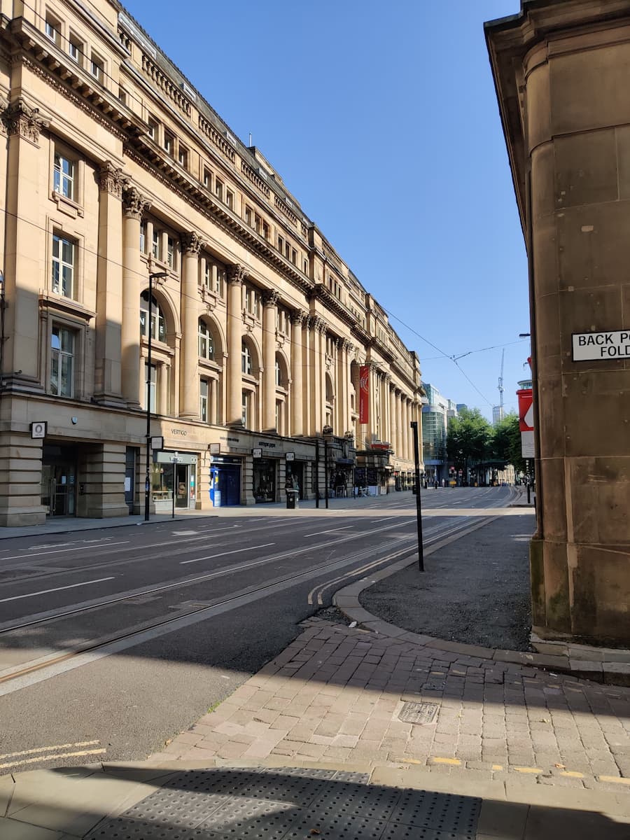 v Centro de la ciudad de Mánchester